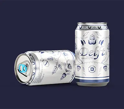 design de biere dans le style delft